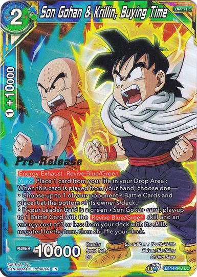 Son Gohan & Krillin, Buying Time (BT14-148) [Cross Spirits Prerelease Promos] | Tables and Towers