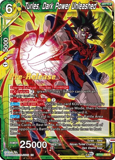 Turles, Dark Power Unleashed (BT15-150) [Saiyan Showdown Prerelease Promos] | Tables and Towers