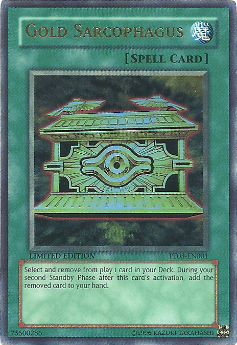 Gold Sarcophagus [PT03-EN001] Ultra Rare | Tables and Towers