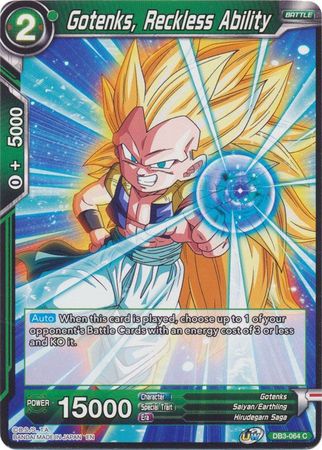 Gotenks, Reckless Ability (DB3-064) [Giant Force] | Tables and Towers