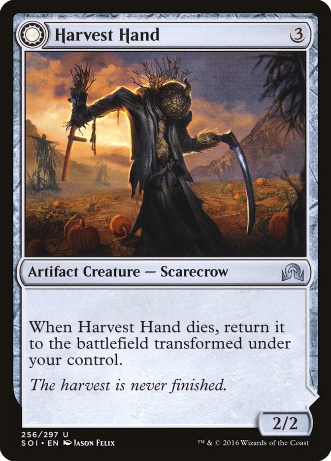 Harvest Hand // Scrounged Scythe [Shadows over Innistrad] | Tables and Towers