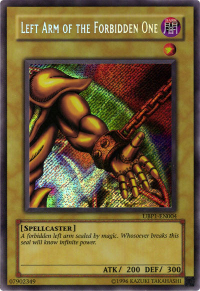 Left Arm of the Forbidden One [UBP1-EN004] Secret Rare | Tables and Towers