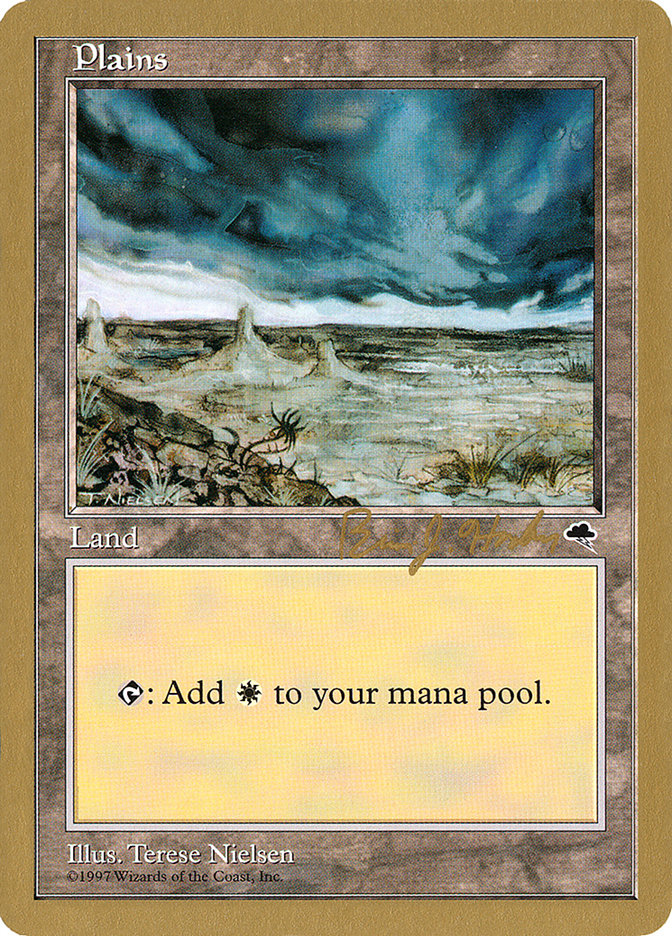 Plains (bh334) (Brian Hacker) [World Championship Decks 1998] | Tables and Towers