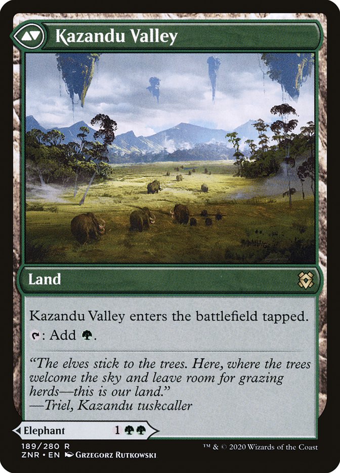 Kazandu Mammoth // Kazandu Valley [Zendikar Rising] | Tables and Towers