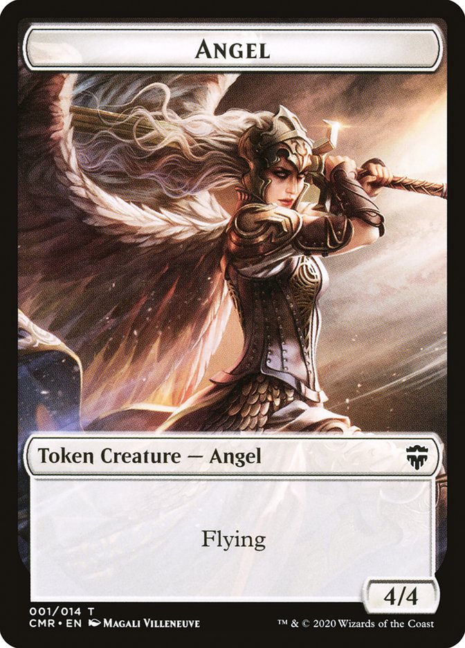 Angel // Spirit Double-Sided Token [Commander Legends Tokens] | Tables and Towers