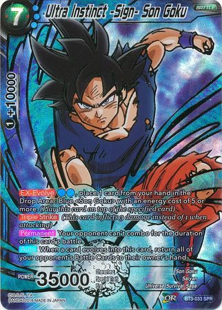 Ultra Instinct -Sign- Son Goku (SPR) (BT3-033) [Cross Worlds] | Tables and Towers