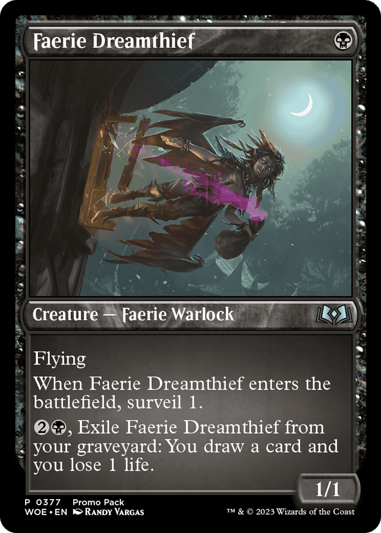 Faerie Dreamthief (Promo Pack) [Wilds of Eldraine Promos] | Tables and Towers