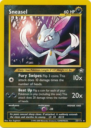 Sneasel (25/111) [Neo Genesis Unlimited] | Tables and Towers