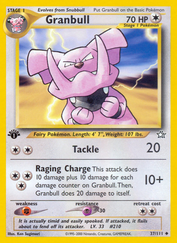 Granbull (37/111) [Neo Genesis 1st Edition] | Tables and Towers