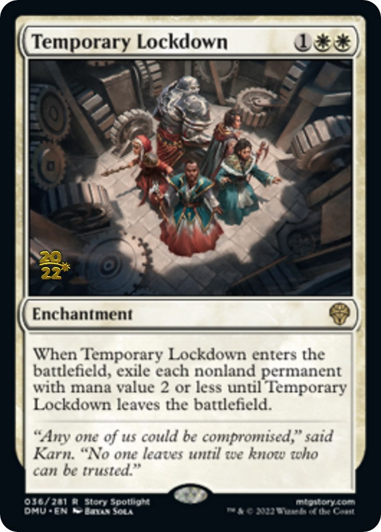 Temporary Lockdown [Dominaria United Prerelease Promos] | Tables and Towers