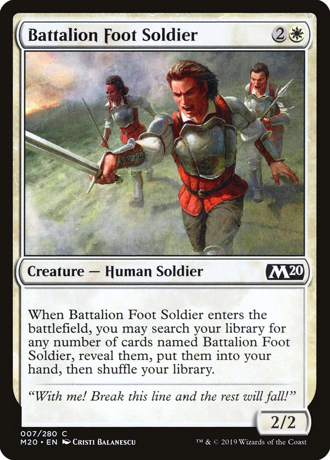 Battalion Foot Soldier [Core Set 2020] | Tables and Towers