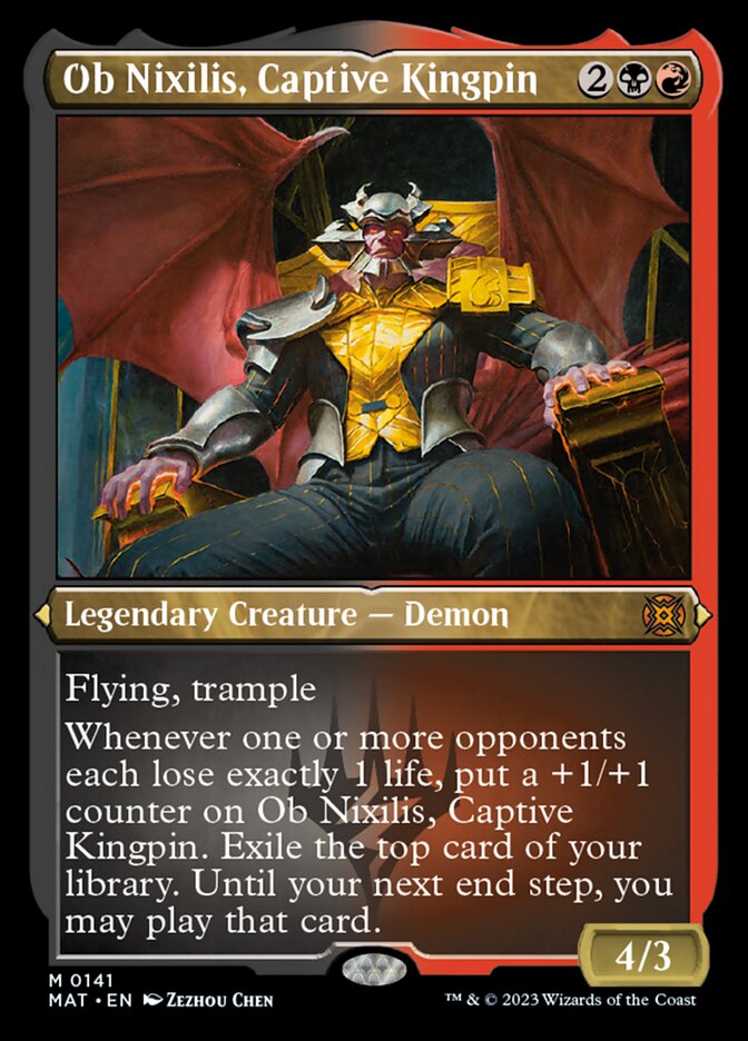 Ob Nixilis, Captive Kingpin (Foil Etched) [March of the Machine: The Aftermath] | Tables and Towers