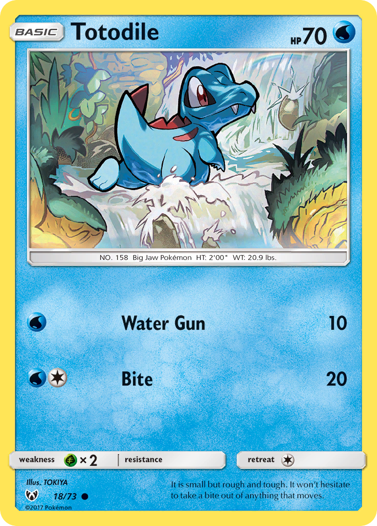 Totodile (18/73) [Sun & Moon: Shining Legends] | Tables and Towers