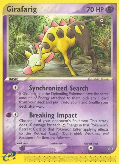 Girafarig (16/97) [EX: Dragon] | Tables and Towers