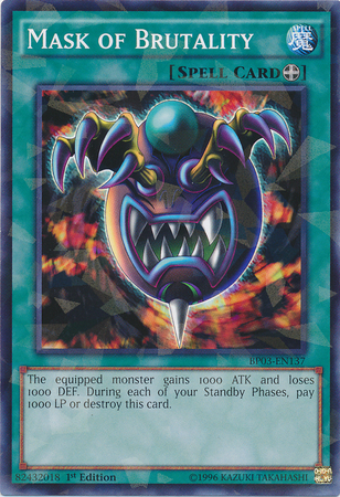 Mask of Brutality [BP03-EN137] Shatterfoil Rare | Tables and Towers