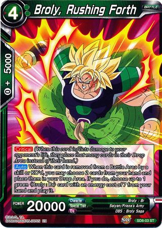 Broly, Rushing Forth (Starter Deck - Rising Broly) (SD8-03) [Destroyer Kings] | Tables and Towers