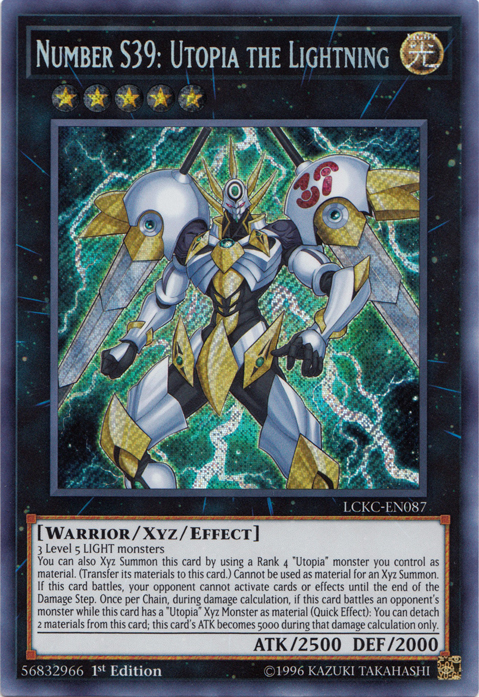 Number S39: Utopia the Lightning [LCKC-EN087] Secret Rare | Tables and Towers