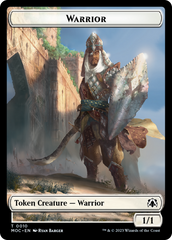 Warrior // Elspeth, Sun's Champion Emblem Double-Sided Token [March of the Machine Commander Tokens] | Tables and Towers