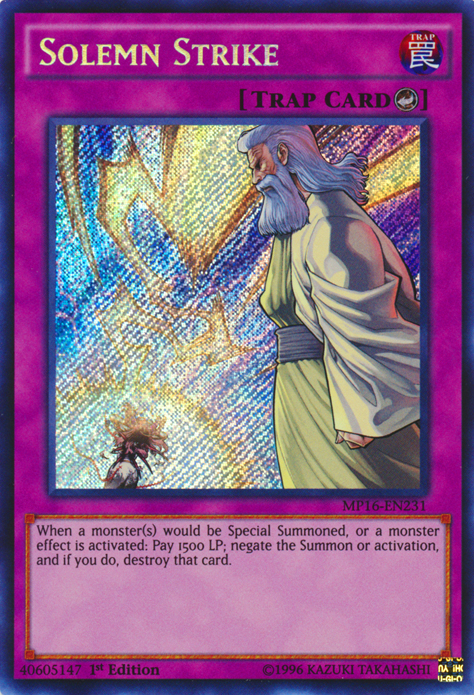 Solemn Strike [MP16-EN231] Secret Rare | Tables and Towers