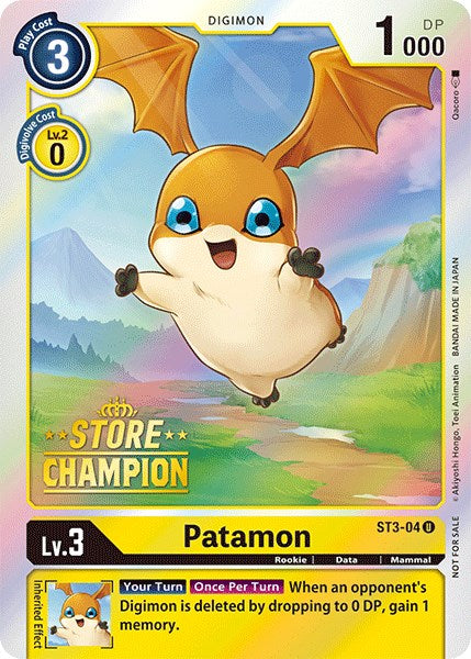 Patamon [ST3-04] (Store Champion) [Starter Deck: Heaven's Yellow Promos] | Tables and Towers