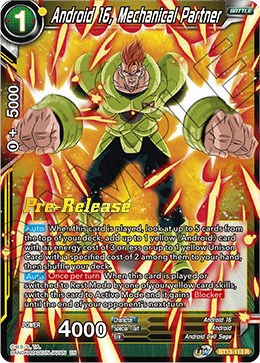 Android 16, Going All Out (BT13-112) [Supreme Rivalry Prerelease Promos] | Tables and Towers