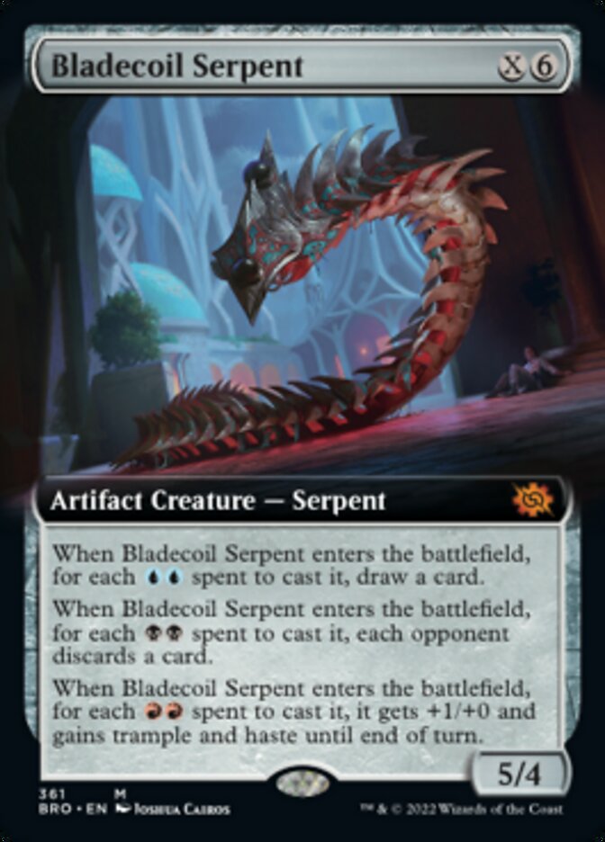 Bladecoil Serpent (Extended Art) [The Brothers' War] | Tables and Towers