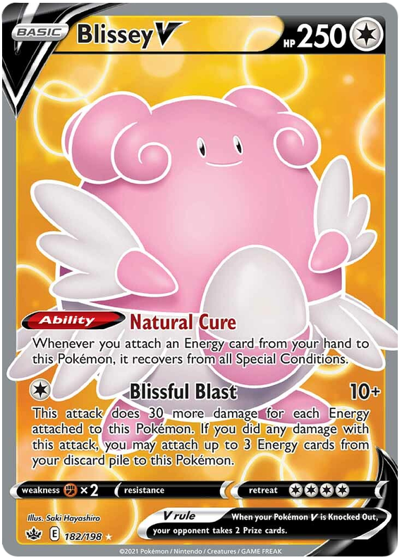 Blissey V (182/198) [Sword & Shield: Chilling Reign] | Tables and Towers