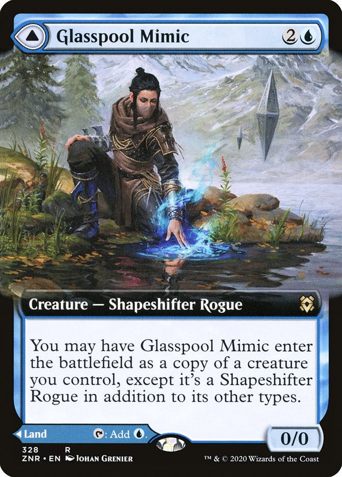 Glasspool Mimic // Glasspool Shore (Extended Art) [Zendikar Rising] | Tables and Towers