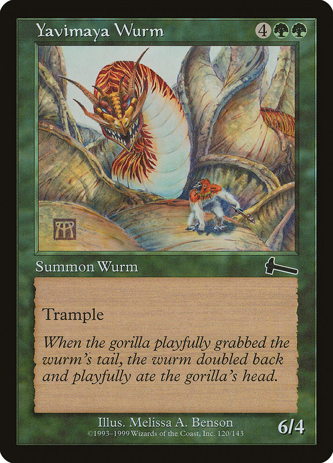 Yavimaya Wurm [Urza's Legacy] | Tables and Towers