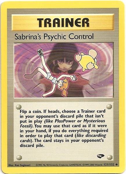 Sabrina's Psychic Control (121/132) [Gym Challenge Unlimited] | Tables and Towers