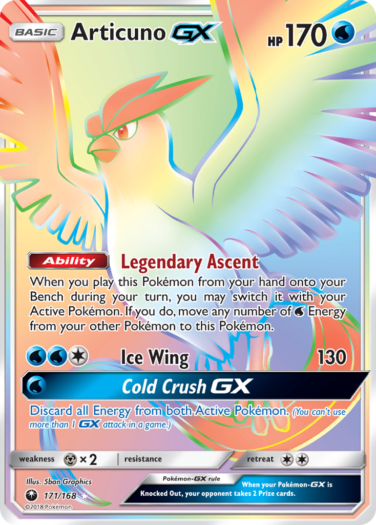 Articuno GX (171/168) [Sun & Moon: Celestial Storm] | Tables and Towers