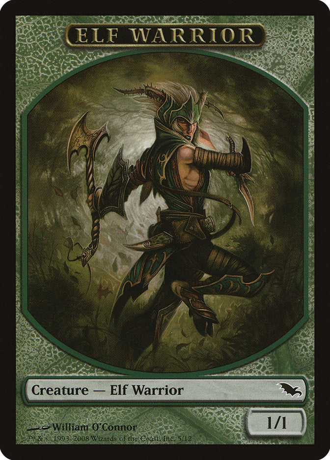 Elf Warrior Token (5/12) [Shadowmoor Tokens] | Tables and Towers