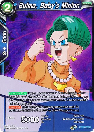 Bulma, Baby's Minion (BT11-037) [Vermilion Bloodline 2nd Edition] | Tables and Towers