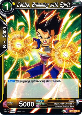 Cabba, Brimming with Spirit (BT7-082) [Assault of the Saiyans] | Tables and Towers