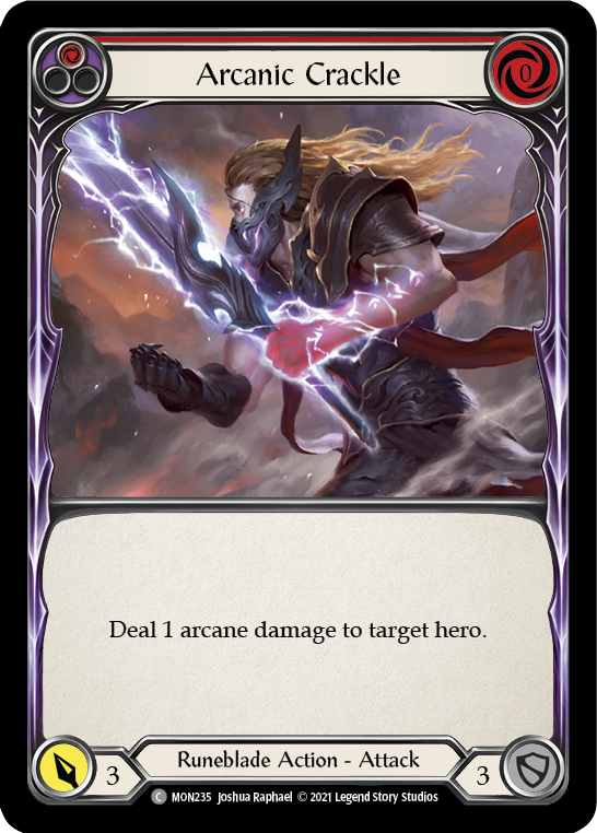 Arcanic Crackle (Red) [MON235] (Monarch)  1st Edition Normal | Tables and Towers