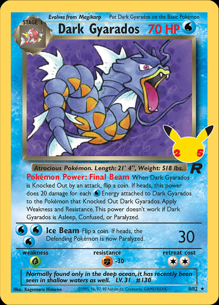 Dark Gyarados (8/82) [Celebrations: 25th Anniversary - Classic Collection] | Tables and Towers