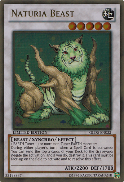 Naturia Beast [GLD5-EN032] Gold Rare | Tables and Towers