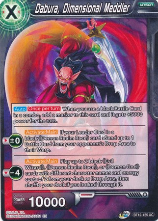 Dabura, Dimensional Meddler (BT12-125) [Vicious Rejuvenation] | Tables and Towers