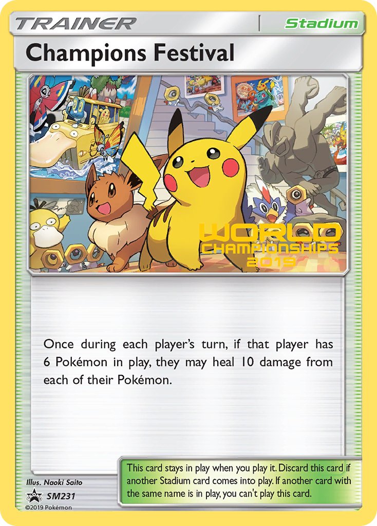 Champions Festival (SM231) (Quarter Finalist 2019) [Sun & Moon: Black Star Promos] | Tables and Towers