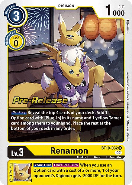 Renamon [BT10-032] [Xros Encounter Pre-Release Cards] | Tables and Towers