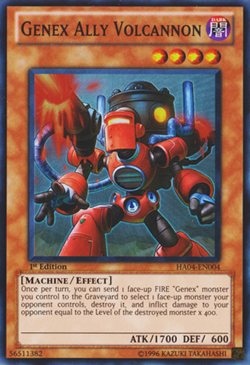 Genex Ally Volcannon [HA04-EN004] Super Rare | Tables and Towers