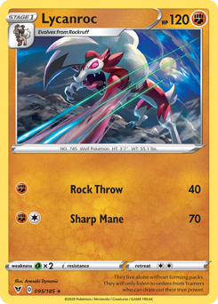 Lycanroc (095/185) [Sword & Shield: Vivid Voltage] | Tables and Towers