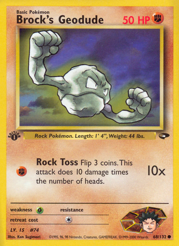 Brock's Geodude (68/132) [Gym Challenge 1st Edition] | Tables and Towers