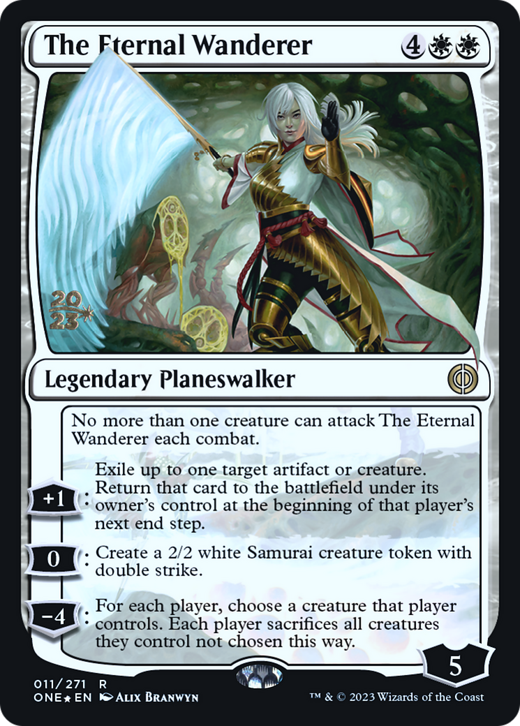 The Eternal Wanderer [Phyrexia: All Will Be One Prerelease Promos] | Tables and Towers