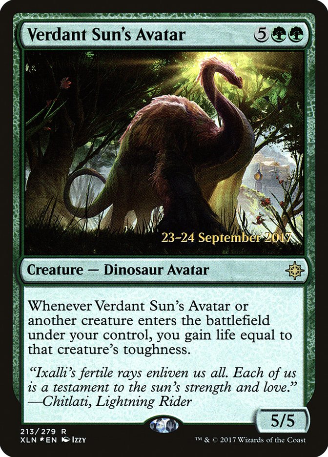 Verdant Sun's Avatar [Ixalan Prerelease Promos] | Tables and Towers