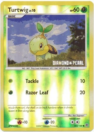 Turtwig (103/130) [Burger King Promos: 2008 Collection] | Tables and Towers