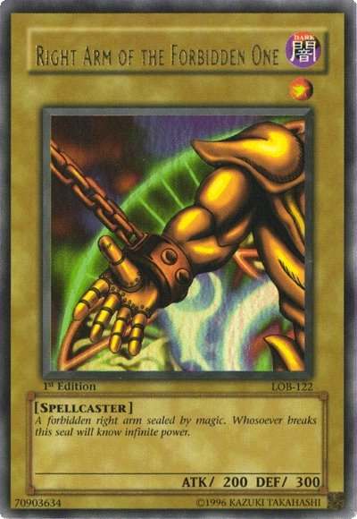 Right Arm of the Forbidden One [LOB-122] Ultra Rare | Tables and Towers