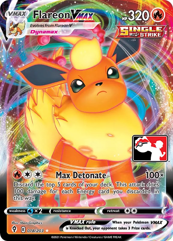 Flareon VMAX (018/203) [Prize Pack Series One] | Tables and Towers