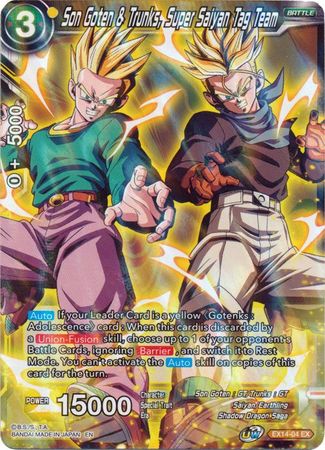 Son Goten & Trunks, Super Saiyan Tag Team (EX14-04) [Battle Advanced] | Tables and Towers