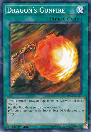 Dragon's Gunfire [BP03-EN141] Shatterfoil Rare | Tables and Towers